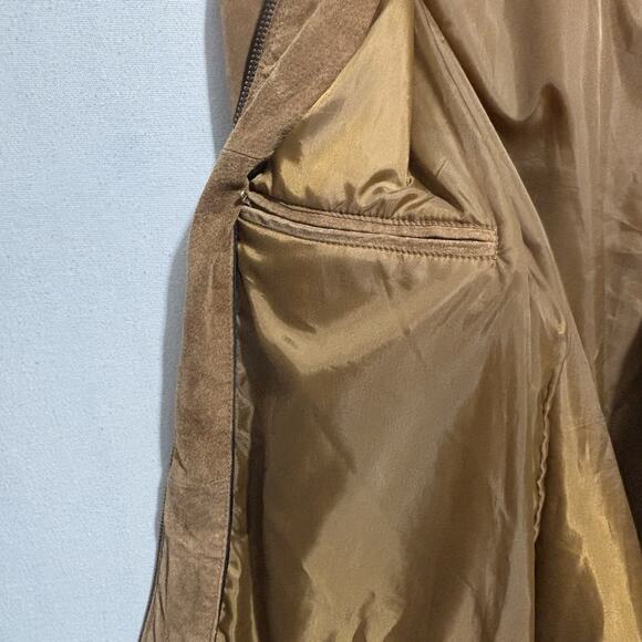 Boston Harbour Outdoorwear Suede Leather Jacket Men’s XL Brown Lined VTG - Picture 14 of 16